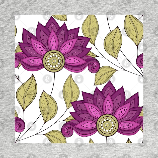 Spring Pattern with Floral Motifs by lissantee